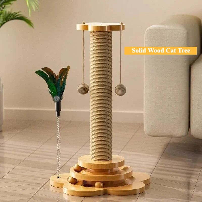 Solid Wood Cat Tree