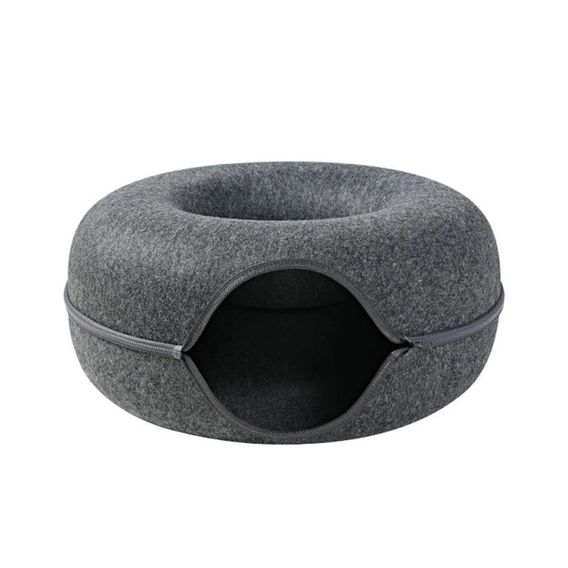 AT MEOW™ Donut-Shaped Cat Tunnel Bed