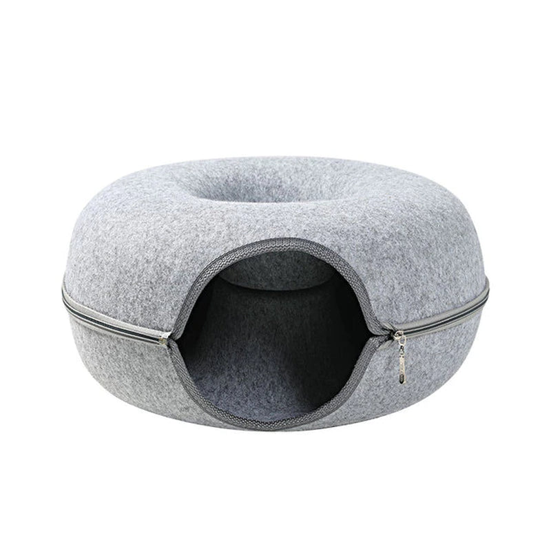 AT MEOW™ Donut-Shaped Cat Tunnel Bed